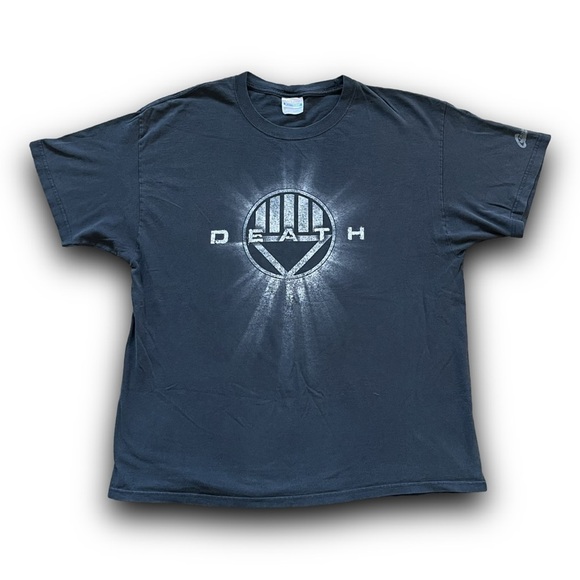 Vintage DC Comics Black Lantern Villain Death Logo Graphitti T Shirt XL 2009 - Picture 1 of 3